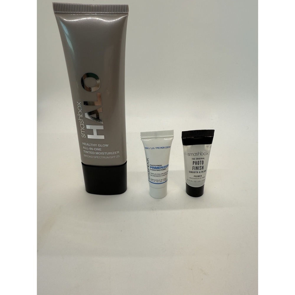 Smashbox Halo Healthy Glow All In 1 Tinted Moisturizer Deep 40mL & 2 Primers 5mL